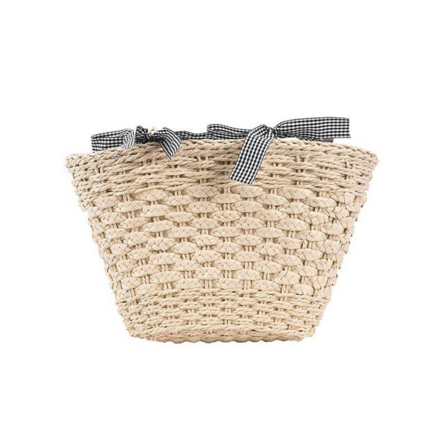 OOVOV Straw Shoulder Bag For Women Summer Beach Bag Picnic Bag Handmade Woven Handbag