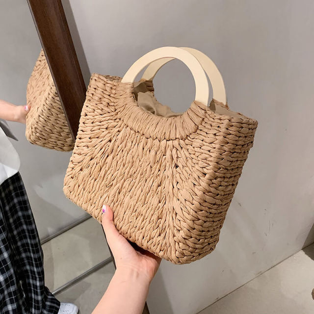 OOVOV Summer Rattan Bag for Women Straw Handbag Tote Clutch Bags