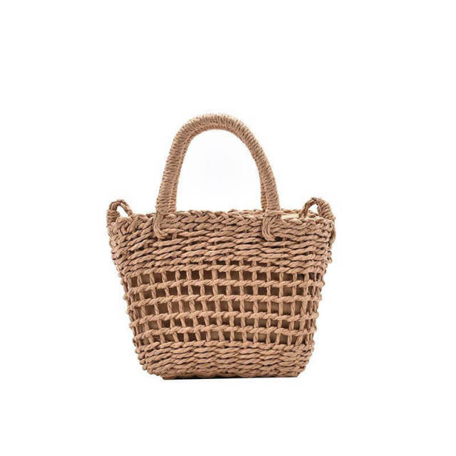 OOVOV Straw Bag For Women,Cute Strawberry Summer Tote Bag Handwoven Beach Handbag Shoulder Bag