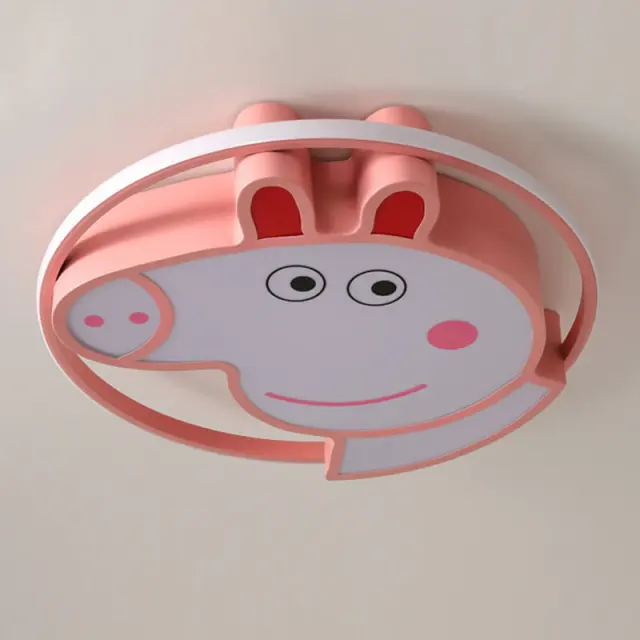 OOVOV Cartoon Pig Ceiling Lamps 20 Inch LED Ceiling Light Fixtures For Kids Room Boy Girl Room Baby Room Bedroom