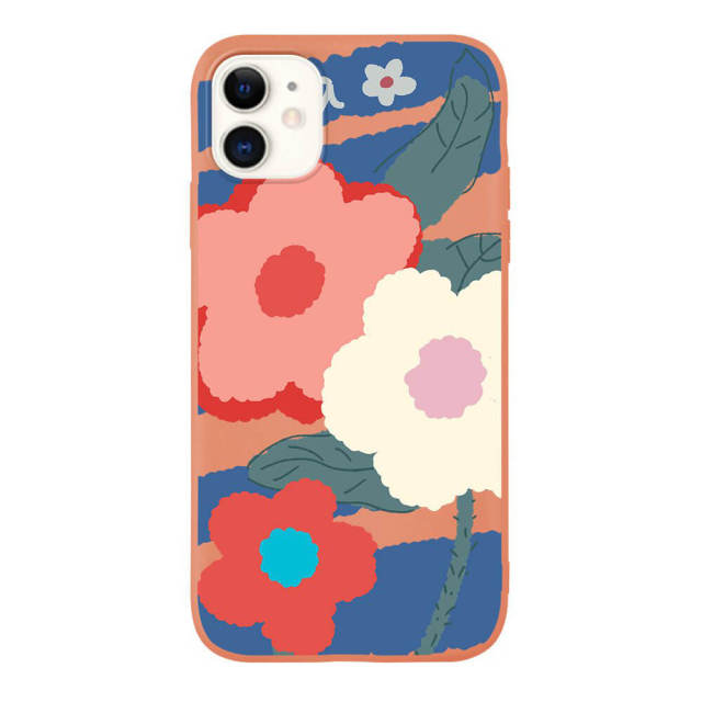 OOVOV Case for iPhone 11 Cute Case with Flowers for iPhone 11 6.1 inch Floral Pattern Back Cover Phone Case for Girly Women