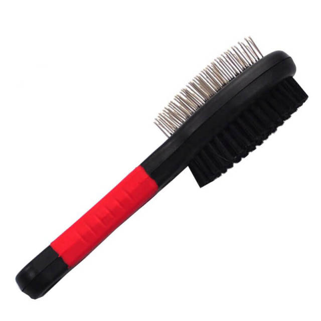 OOVOV Pet Comb,Double-Sided Pet Brush for Grooming Massaging Dogs,Cats and Other Animals-Fur Detangling Pins and Coat Smoothing Slicker Bristles