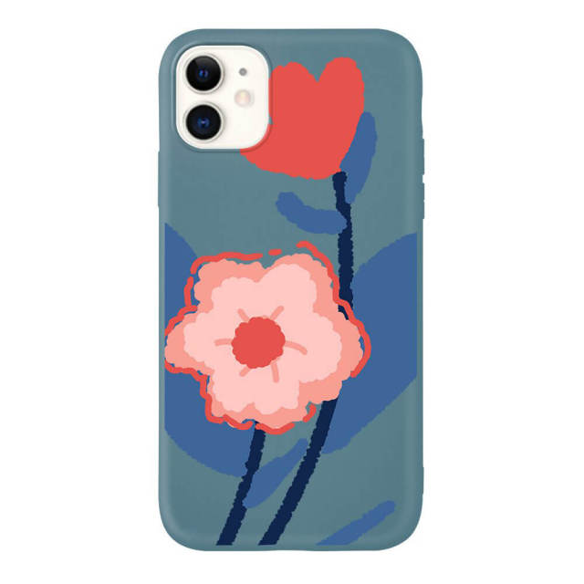 OOVOV Case for iPhone 11 Cute Case with Flowers for iPhone 11 6.1 inch Floral Pattern Back Cover Phone Case for Girly Women