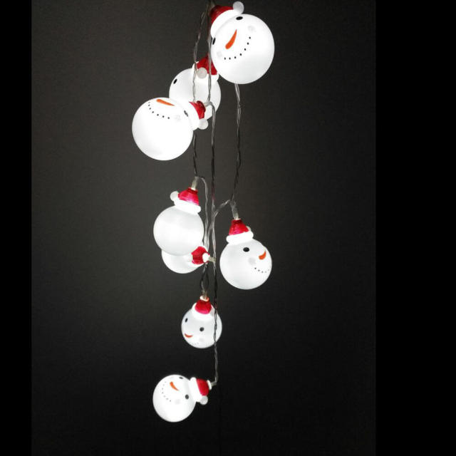 OOVOV Christmas String Lights-Snowman Battery Powered Waterproof Indoor Outdoor Decoration Light String for Christmas Eve/Home/Room/Party/Christmas De
