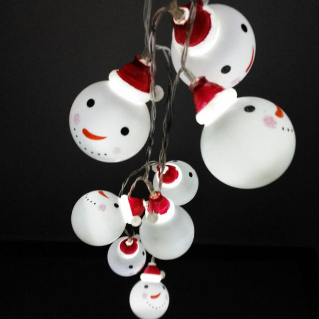 OOVOV Christmas String Lights-Snowman Battery Powered Waterproof Indoor Outdoor Decoration Light String for Christmas Eve/Home/Room/Party/Christmas De