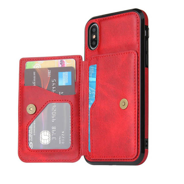 OOVOV Multifunction Phone Case for iPhone X,Magnetic Phone Case with Card Holder,Flip Folio PU Leather Phone Cases Wallet for iPhone X/XS