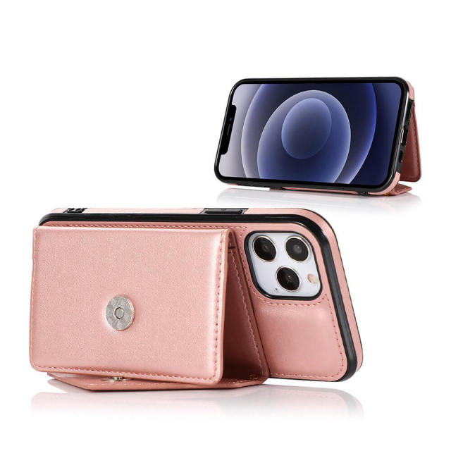 OOVOV Cases Wallet for iPhone 12 Crossbody iPhone Cases with Card Holder Protective Cover Flip Folio PU Leather Phone Case for iPhone 12/12 pro