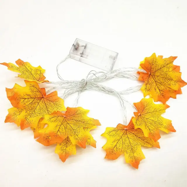 OOVOV Decorative LED String Lights Maple Leaf LED String Light 10 Lights 1.5M Battery Case