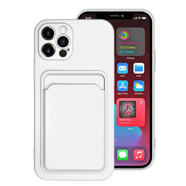 OOVOV Case For iPhone Phone Case with Card Holder for Back of iPhone 11/iPhone 12 Soft TPU All-inclusive Camera Phone Cover with Card Holder