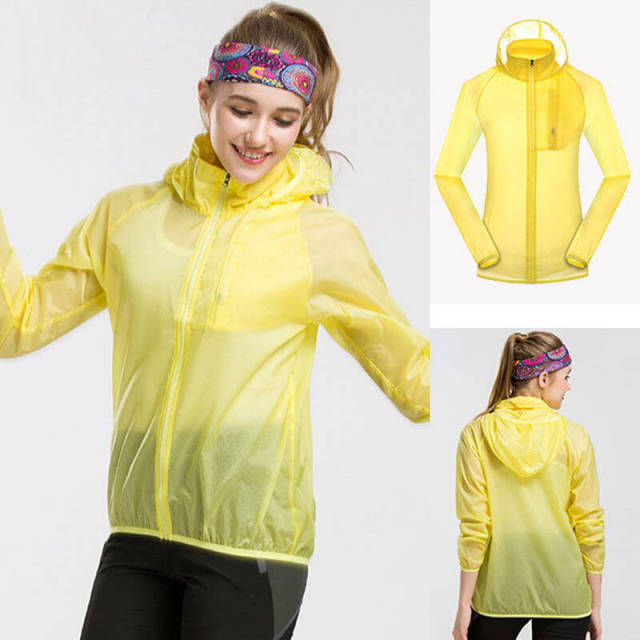 OOVOV Summer Outdoor Sun Protection Clothing,Women Men UV UPF 40+ Transparent Sun Proof Jacket Hoodie Skin Coat Quick Dry