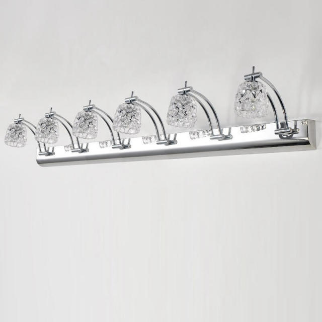 OOVOV LED Crystal Mirror Lights Adjustable Wall Sconces for Bathroom Washroom Mirror Cabinet Light Wall Lamps