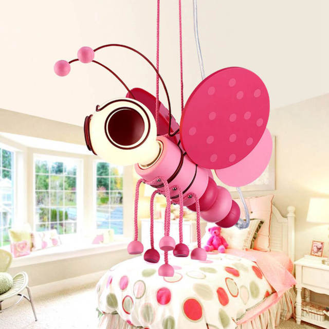 OOVOV Cartoon Bee Pendant Lamp Creative Child Room Baby Room Hanging Lamps Boy Girl Pendant Light