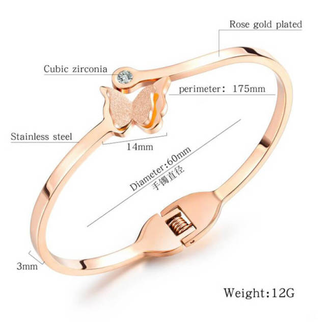 OOVOV Classic Luxury Rose Gold Plated Bracelet with Sparkling Cubic Zirconia Stones for Women Gift for Her