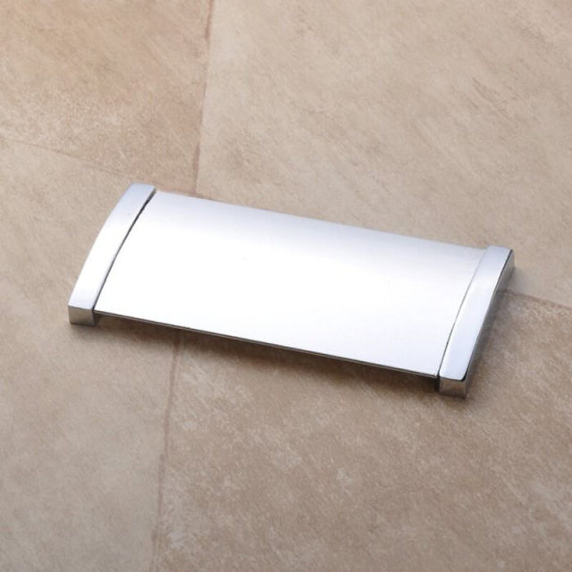 OOVOV 2pcs Silver Concealed Drawer Pulls Handles Recessed Sliding Door Handle Covered Flush Pull