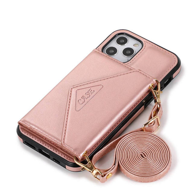 OOVOV Cases Wallet for iPhone 12 Crossbody iPhone Cases with Card Holder Protective Cover Flip Folio PU Leather Phone Case for iPhone 12/12 pro