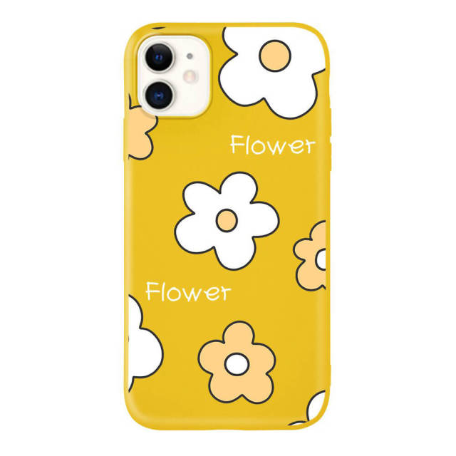 OOVOV Case for iPhone 11 Cute Case with Flowers for iPhone 11 6.1 inch Floral Pattern Back Cover Phone Case for Girly Women