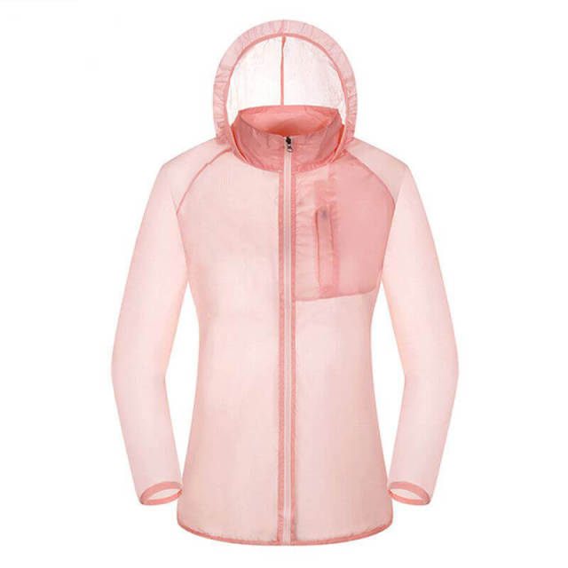 OOVOV Summer Outdoor Sun Protection Clothing,Women Men UV UPF 40+ Transparent Sun Proof Jacket Hoodie Skin Coat Quick Dry