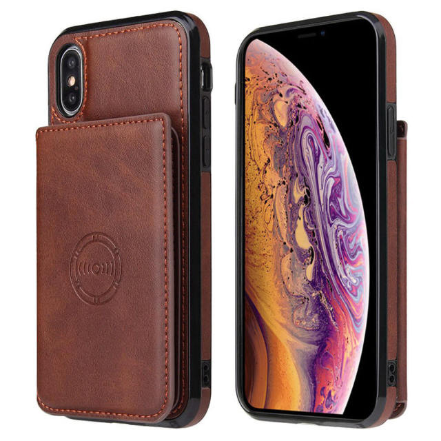 OOVOV Multifunction Phone Case for iPhone X,Magnetic Phone Case with Card Holder,Flip Folio PU Leather Phone Cases Wallet for iPhone X/XS