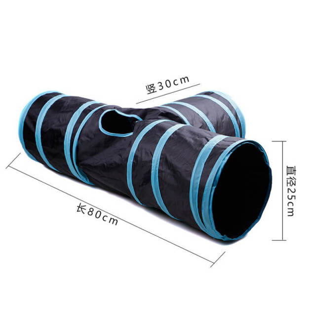 OOVOV Cat Toys,Cat Tunnel Tube 3-Way Tunnels,Extensible Collapsible Cat Play Tent Interactive Toy Maze with Balls for Cat Kitten Kitty Rabbit Small An