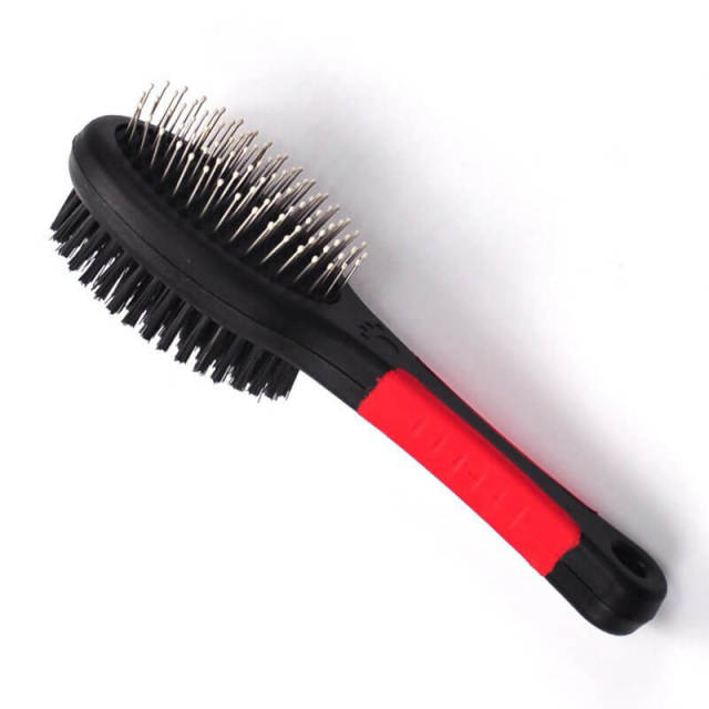 OOVOV Pet Comb,Double-Sided Pet Brush for Grooming Massaging Dogs,Cats and Other Animals-Fur Detangling Pins and Coat Smoothing Slicker Bristles