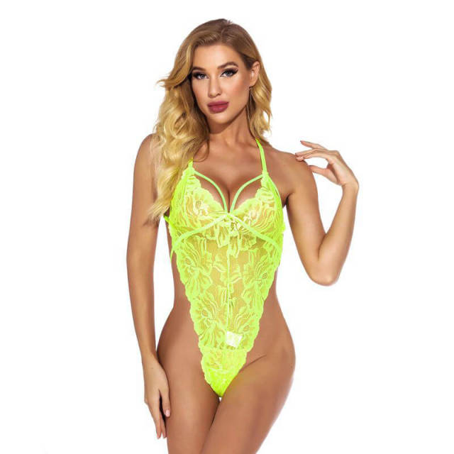 OOVOV Lace Bodysuit for Women Lingerie Sexy Eyelash Teddy Lingerie Naughty Negligee Bodysuit