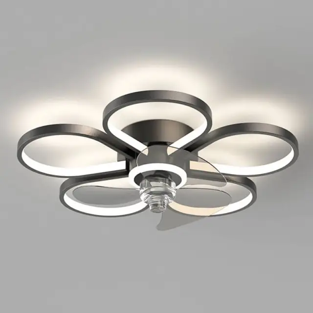 20 Inch Ceiling Fan Light Indoor Flush Mount Low Profile Ceiling Fans with Remote Control