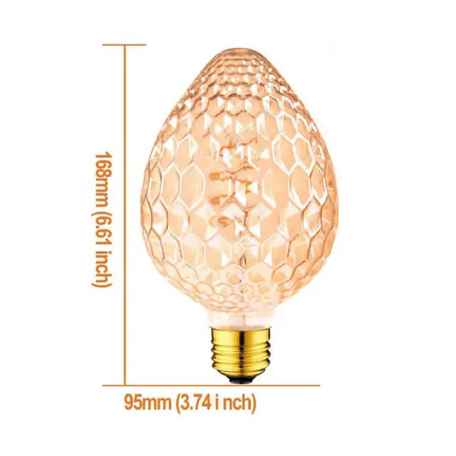 OOVOV Decorative Bulb-Vintage Edison Bulb-3 watt LED Lighting Bulbs-230 Lumens-Dimmable-110V E26 Bulb Base-Soft Filament Lamp-Warm White