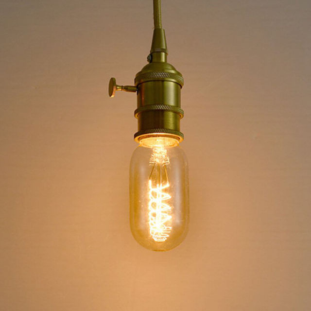 OOVOV Tubular Edison Light Bulb Decorative Spiral Filament 40W Dimmable E27 Medium Base Retro Incandescent Bulb