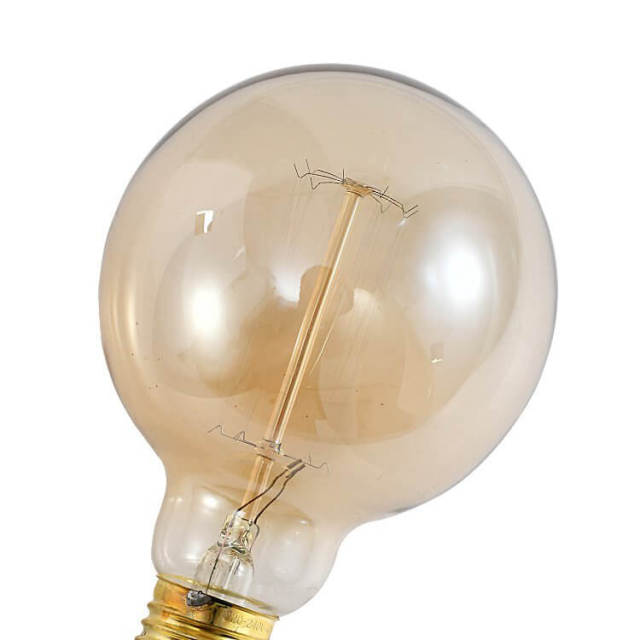 OOVOV Vintage Edison Bulbs with Spiral Filament 40W Dimmable E26/E27 G95 Round Globe Large Antique Light Industrial Design Amber Warm 110V/220V