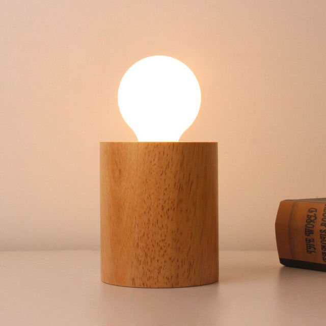 OOVOV Table Lamp Base Solid Wood Lamp Base Industrial Table Lamp 6ft Cord and Plug E27 Socket with in-line ON/OFF Switch DIY Table Lamp Accessories