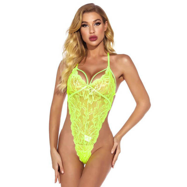 OOVOV Lace Bodysuit for Women Lingerie Sexy Eyelash Teddy Lingerie Naughty Negligee Bodysuit