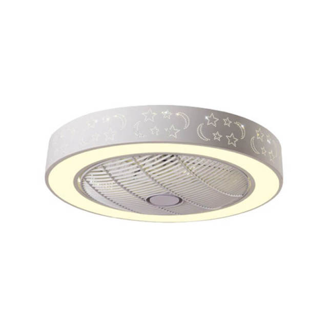 OOVOV LED Enclosed Ceiling Fan Light 22 Inch White