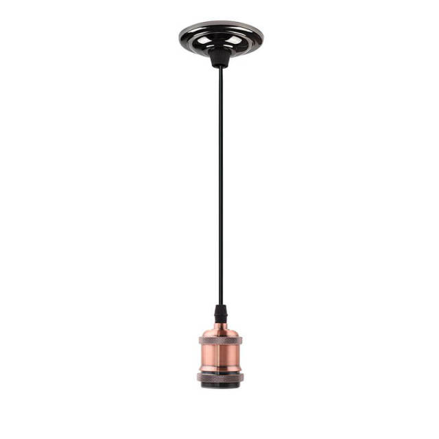 OOVOV Vintage E26/E27 Lamp Socket Retro Pendant Lamp Holder with 39.4 inch Line and Ceiling Plate Industrial Decorative for DIY Lighting Pendant Light