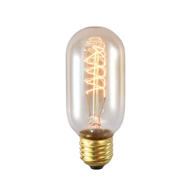 OOVOV Tubular Edison Light Bulb Decorative Spiral Filament 40W Dimmable E27 Medium Base Retro Incandescent Bulb