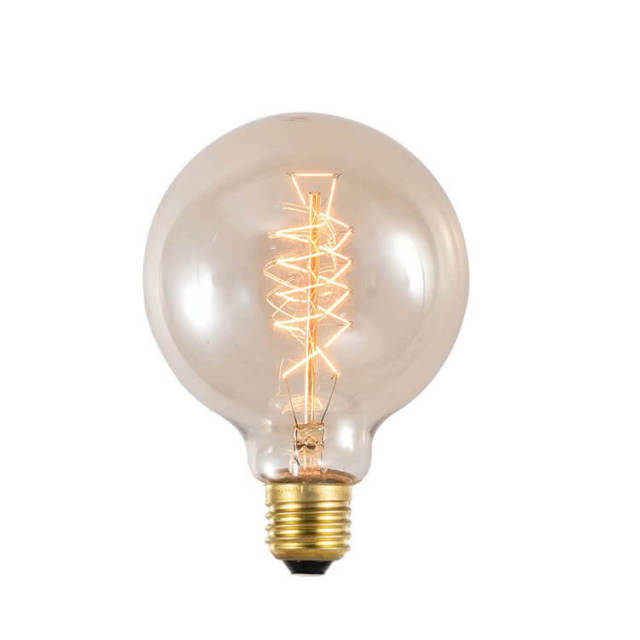 OOVOV Vintage Edison Bulbs with Spiral Filament 40W Dimmable E26/E27 G95 Round Globe Large Antique Light Industrial Design Amber Warm 110V/220V