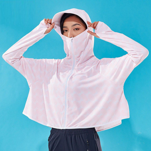 OOVOV Women UPF 50+ Long Sleeve Shirt Shawl Sun Protection Hiking Shirt Running Outdoor Quick Dry Hooded Shirts