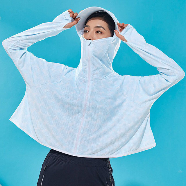 OOVOV Women UPF 50+ Long Sleeve Shirt Shawl Sun Protection Hiking Shirt Running Outdoor Quick Dry Hooded Shirts