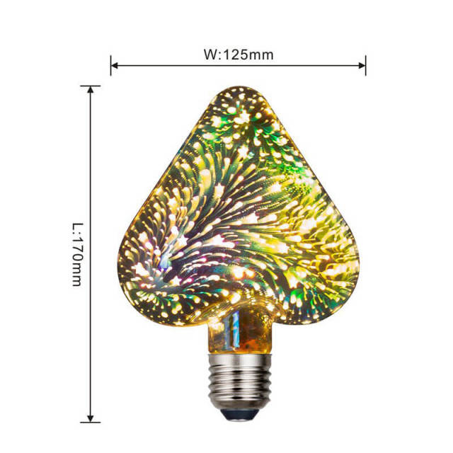 Firework Light Bulbs LED 3D Decorative Light Source 2W