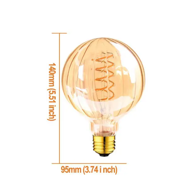 OOVOV Decorative Bulb-Vintage Edison Bulb-3 watt LED Lighting Bulbs-230 Lumens-Dimmable-110V E26 Bulb Base-Soft Filament Lamp-Warm White