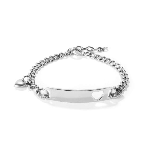 OOVOV Women Heart Bracelet Charm Adjustable Chains Bracelets for Teen Girls Titanium Steel Hand Chain Jewelry