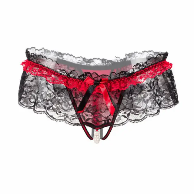 Women's Sexy Thong Lace Panties Underwear One-Size Sexy Lingerie 3 Pieces