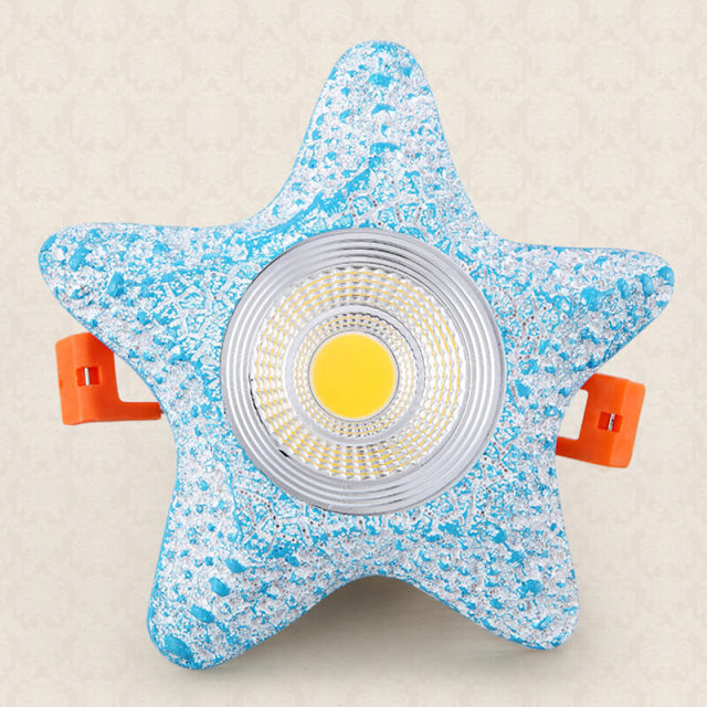 OOVOV LED Star Downlight 6 Inch Mediterranean Cartoon Seastar Downlights Spotlight For Children Room Bedroom Hallway Entrance