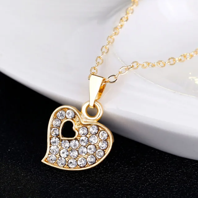 OOVOV Women Butterfly Set 4Pcs Zircon Necklace Earrings Bracelet Ring Ladies Gift Jewelry Gold Plating