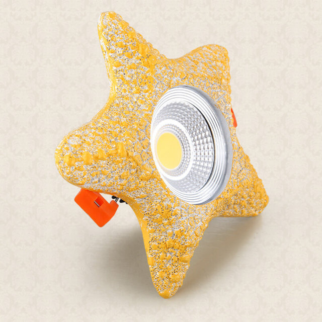 OOVOV LED Star Downlight 6 Inch Mediterranean Cartoon Seastar Downlights Spotlight For Children Room Bedroom Hallway Entrance