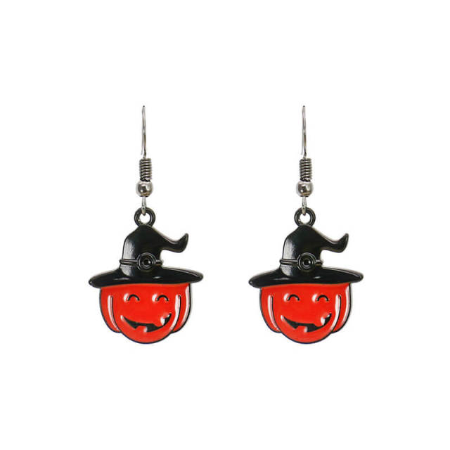 OOVOV Halloween Stud Earrings Halloween Drop Dangle Earrings Pumpkin Ghost Skull Stud Earrings for Women Halloween Party Dress