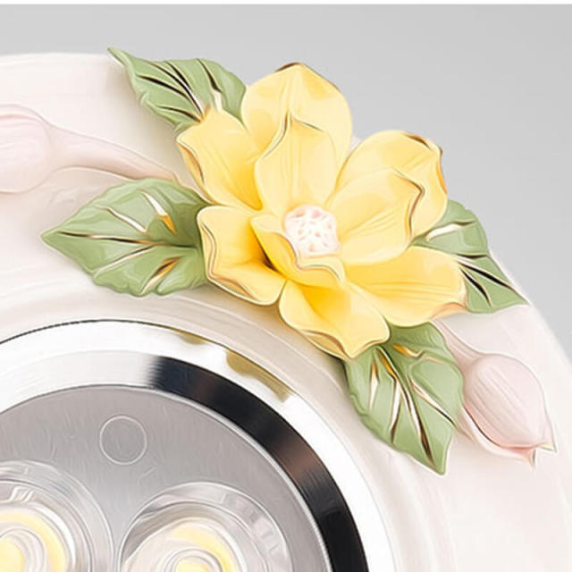 OOVOV Aisle Ceiling Lights 5W LED Ceramics Flowers Balcony Lamp Hallway Light Downlight Flush Mounting Hole Diameter 7cm-9cm