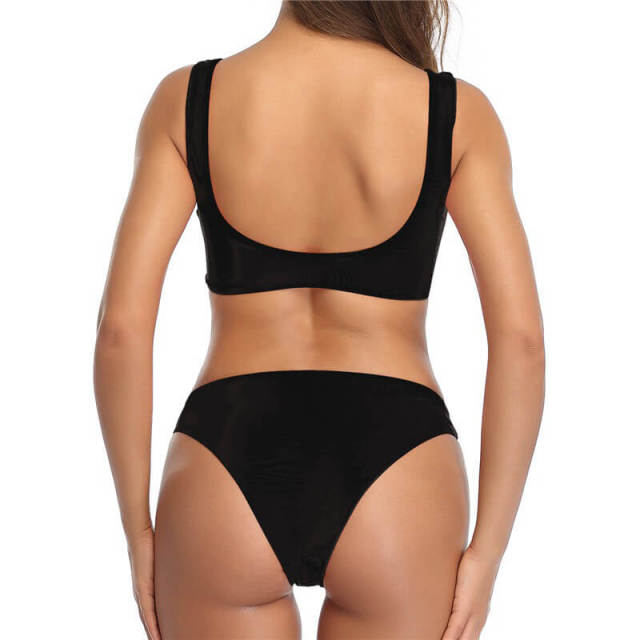 OOVOV Women's Padded Push up Bikini Sets Tie Knot Two Piece Swimsuit for Women Bathing Suits