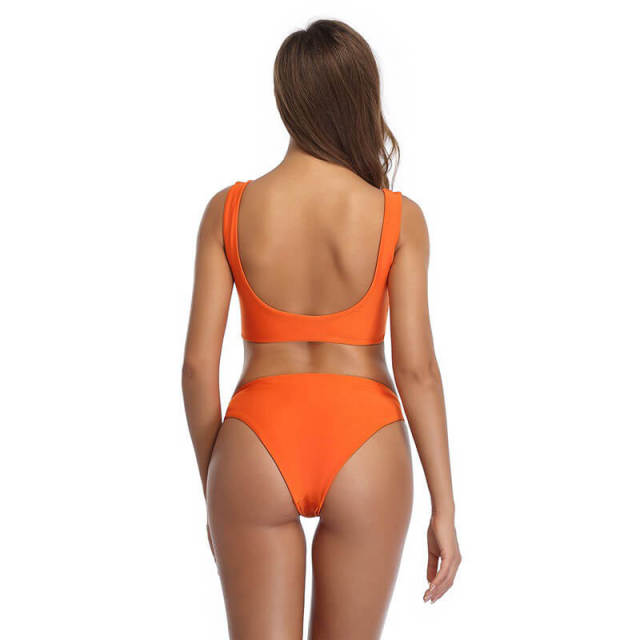 OOVOV Women's Padded Push up Bikini Sets Tie Knot Two Piece Swimsuit for Women Bathing Suits