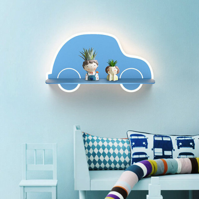 OOVOV Childrens Room Wall Lamp Cartoon Airplane Shape Wall Sconce Fixture with LED Light sources for Boy ands Girl Room Aisle Stairs With Shelf