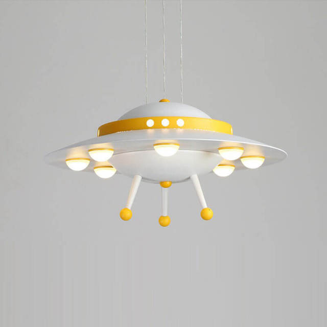 OOVOV Cartoon Childrens Room Pendant Lights Creative UFO Pendant Lamp Chandelier with LED Light Sources for Kids Room Bedroom Boys Room